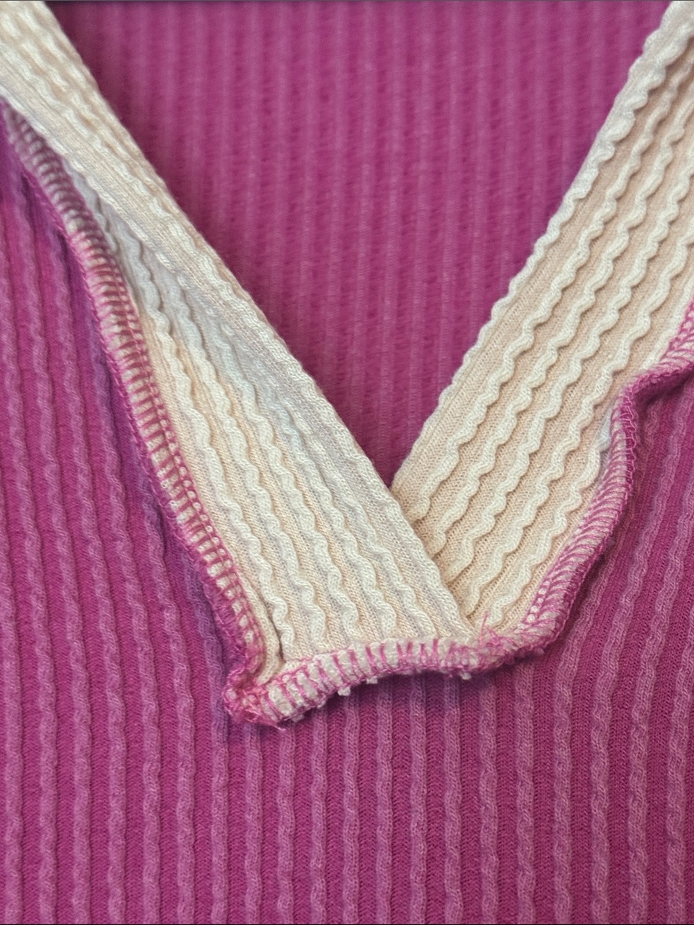 HEIMISH USA Ribbed V-Neck Collared Top - Picture 4 of 5